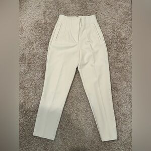 Zara Cream High-Waisted Trousers